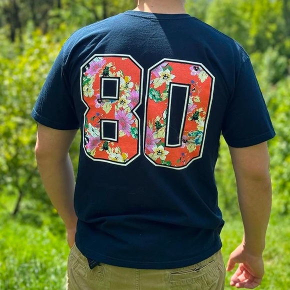 Stussy 80 skate skateboard surf t shirt navy tropical XL - Picture 2 of 6